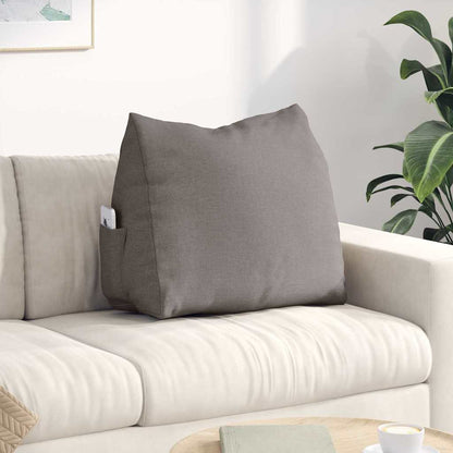 Polštář Na Záda Taupe 60 X 20 X 50 Cm Textil