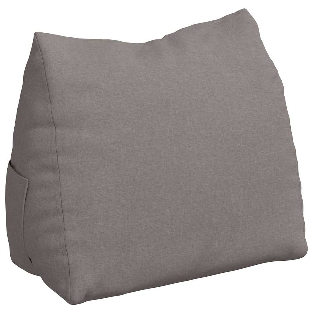 Polštář Na Záda Taupe 60 X 20 X 50 Cm Textil