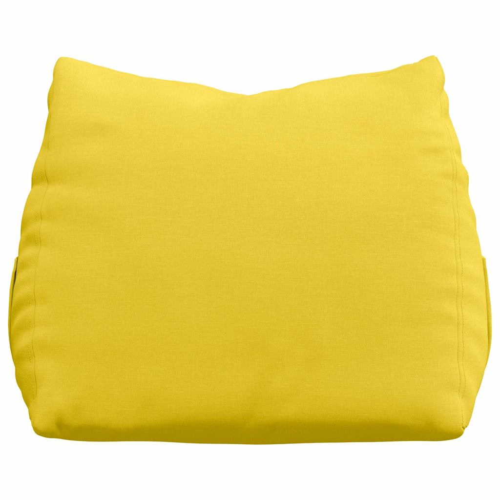 Polštář Na Záda Světlá Žlutá 60 X 20 X 50 Cm Textil