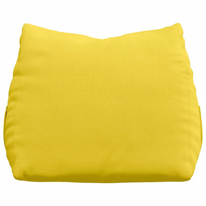 Polštář Na Záda Světlá Žlutá 60 X 20 X 50 Cm Textil