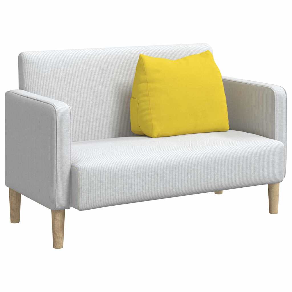Polštář Na Záda Světlá Žlutá 60 X 20 X 50 Cm Textil