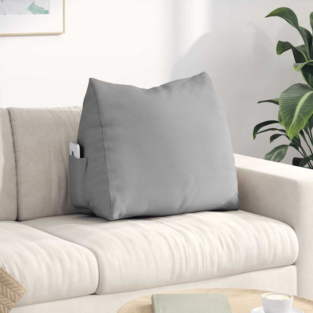 Polštář Na Záda Oblačno Šedá 60 X 20 X 50 Cm Textil
