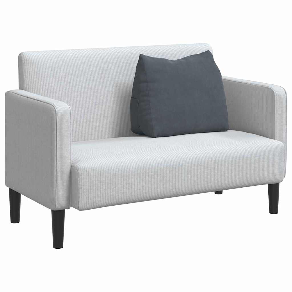 Polštář Na Záda Tmavě Šedá 60 X 20 X 50 Cm Žebrovaná Látka