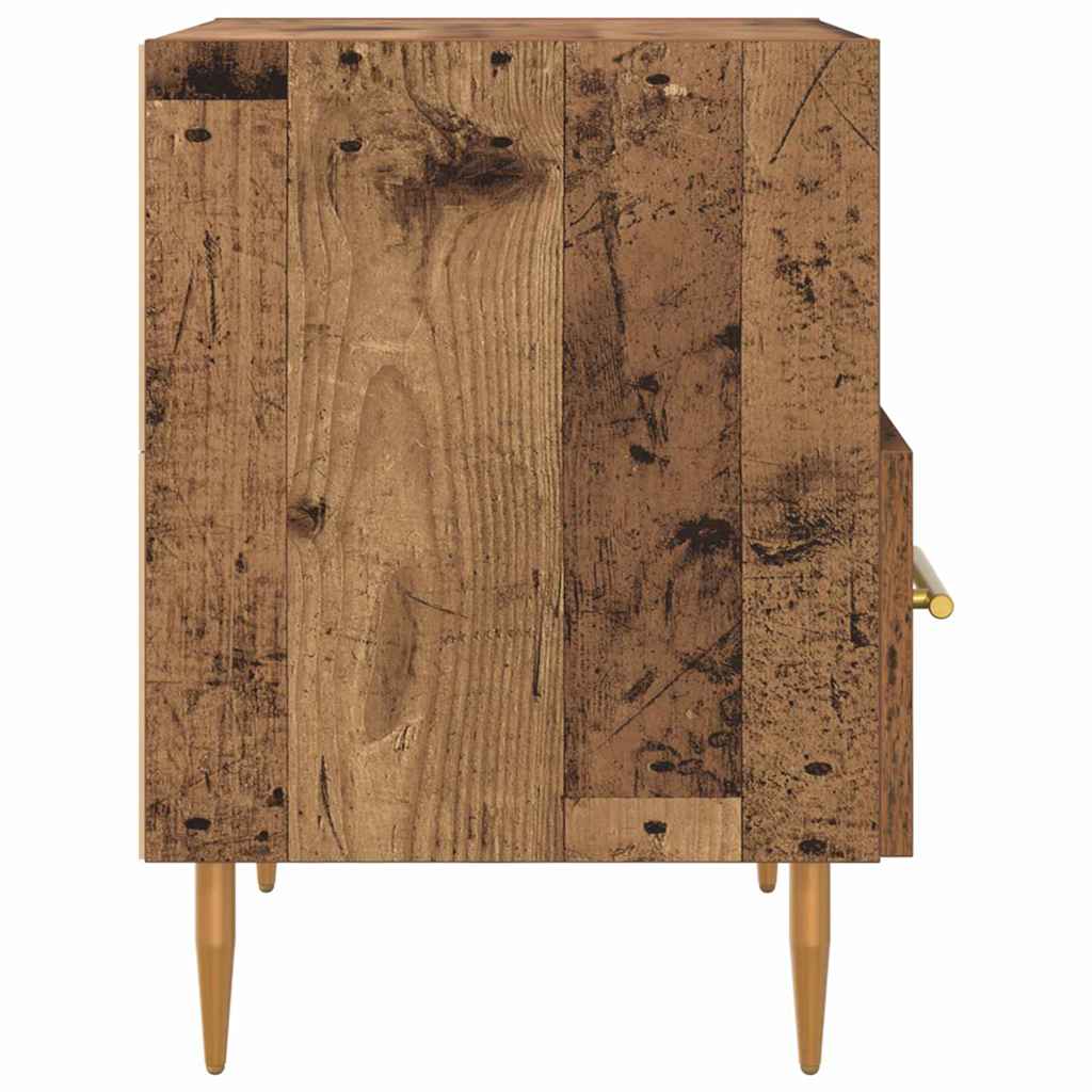 Noční Stolek 2 Ks Staré Dřevo 40 X 35 X 47,5 Cm