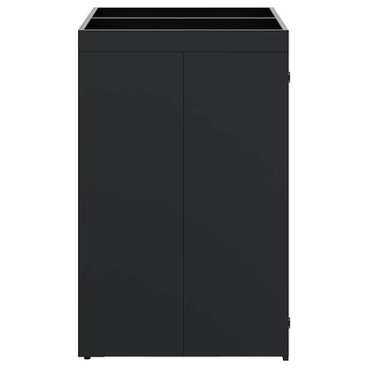 Úložný Box Na 2 Popelnice Černá 136 X 77,5 X 121,5 Cm