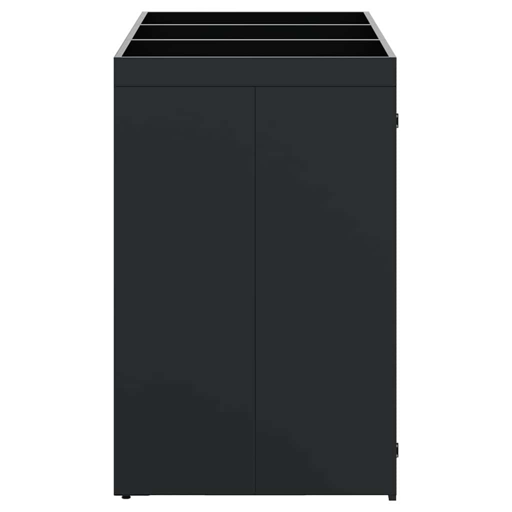 Úložný Box Na 3 Popelnice Černá 204 X 77,5 X 121,5 Cm