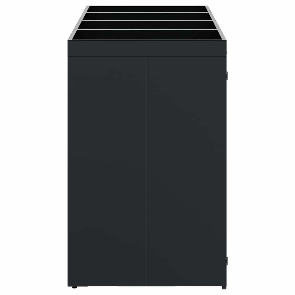 Úložný Box Na 4 Popelnice Černá 272 X 77,5 X 121,5 Cm