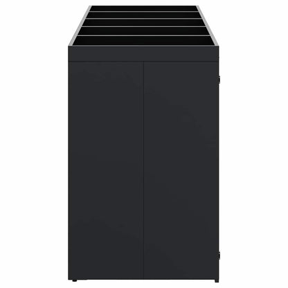 Úložný Box Na 5 Popelnic Černá 340 X 77,5 X 121,5 Cm