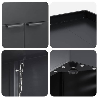Úložný Box Na 2 Popelnice Antracit 136 X 77,5 X 121,5 Cm
