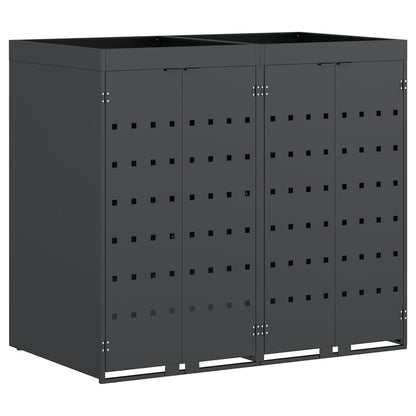 Úložný Box Na 2 Popelnice Antracit 136 X 77,5 X 121,5 Cm
