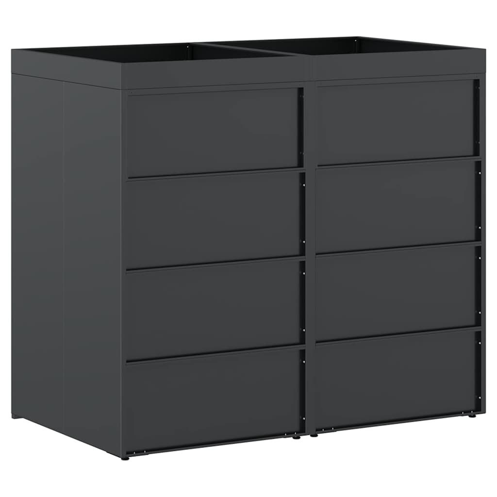 Úložný Box Na 2 Popelnice Antracit 136 X 77,5 X 121,5 Cm