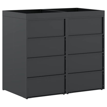 Úložný Box Na 2 Popelnice Antracit 136 X 77,5 X 121,5 Cm