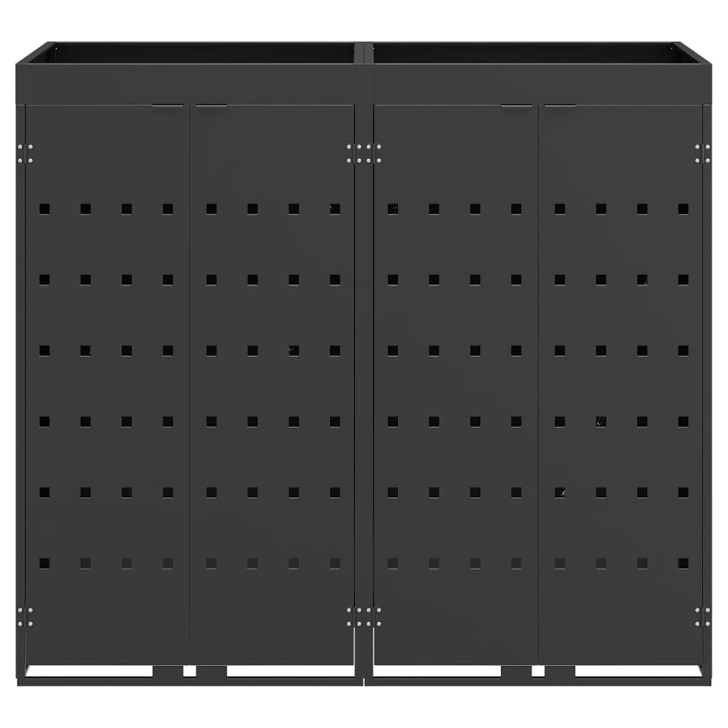 Úložný Box Na 2 Popelnice Antracit 136 X 77,5 X 121,5 Cm