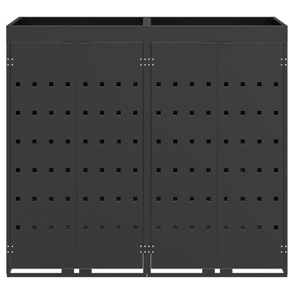 Úložný Box Na 2 Popelnice Antracit 136 X 77,5 X 121,5 Cm