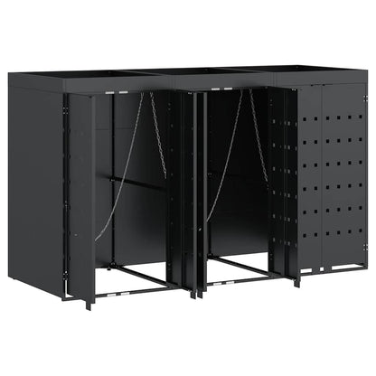 Úložný Box Na 3 Popelnice Antracit 204 X 77,5 X 121,5 Cm