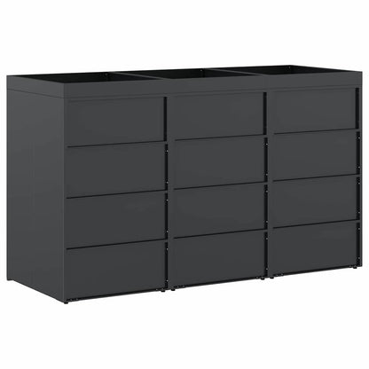 Úložný Box Na 3 Popelnice Antracit 204 X 77,5 X 121,5 Cm