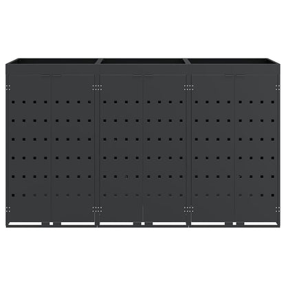 Úložný Box Na 3 Popelnice Antracit 204 X 77,5 X 121,5 Cm