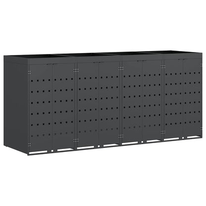 Úložný Box Na 4 Popelnice Antracit 272 X 77,5 X 121,5 Cm