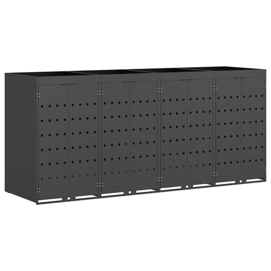 Úložný Box Na 4 Popelnice Antracit 272 X 77,5 X 121,5 Cm