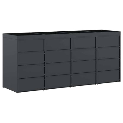 Úložný Box Na 4 Popelnice Antracit 272 X 77,5 X 121,5 Cm