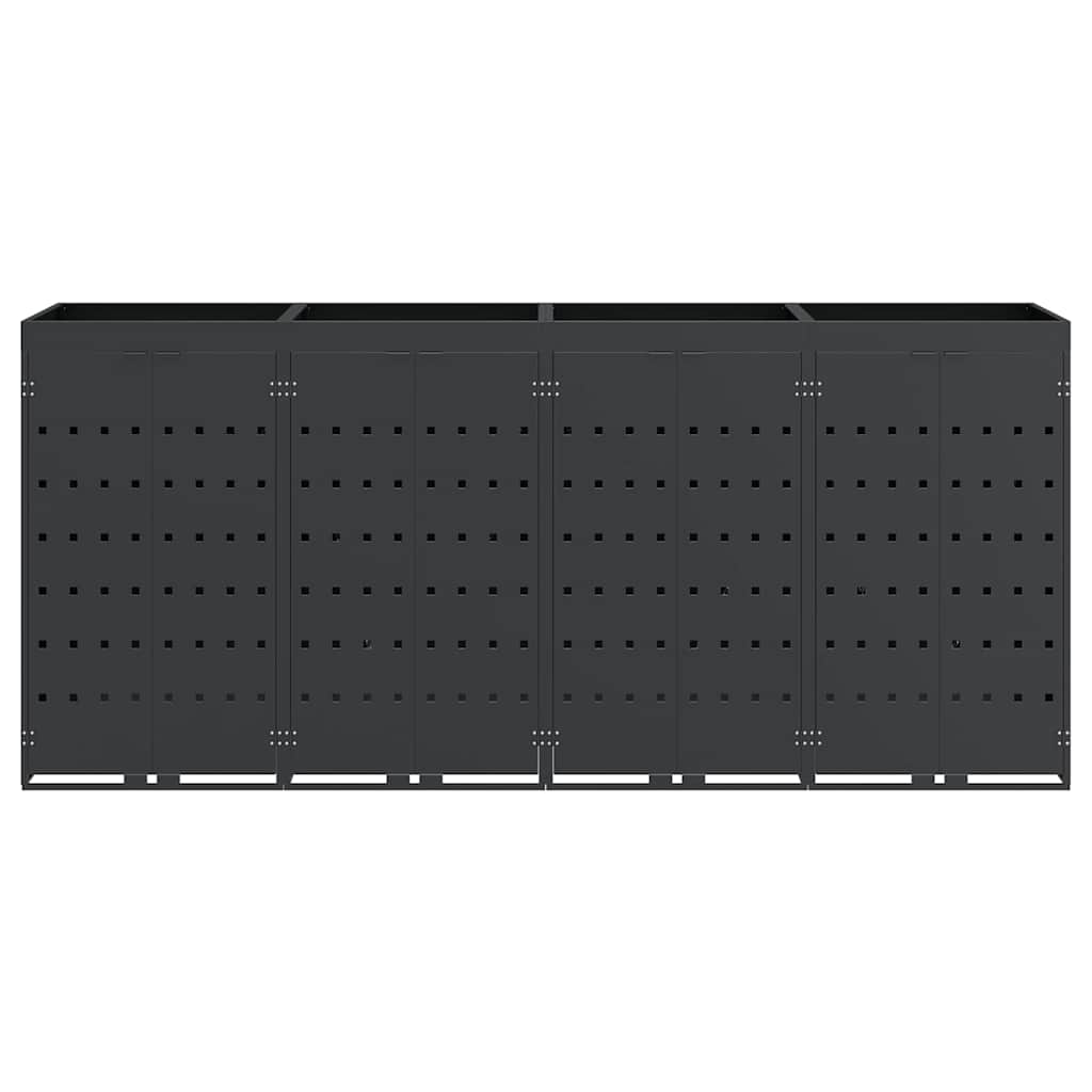 Úložný Box Na 4 Popelnice Antracit 272 X 77,5 X 121,5 Cm