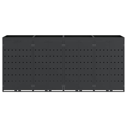 Úložný Box Na 4 Popelnice Antracit 272 X 77,5 X 121,5 Cm