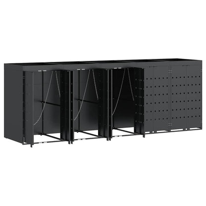 Úložný Box Na 5 Popelnic Antracit 340 X 77,5 X 121,5 Cm
