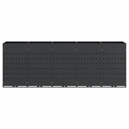 Úložný Box Na 5 Popelnic Antracit 340 X 77,5 X 121,5 Cm