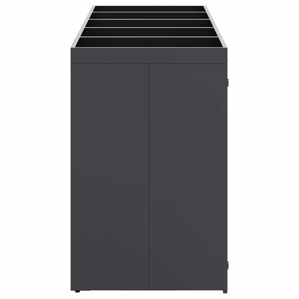 Úložný Box Na 5 Popelnic Antracit 340 X 77,5 X 121,5 Cm