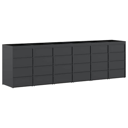 Úložný Box Na 6 Popelnic Antracit 408 X 77,5 X 121,5 Cm