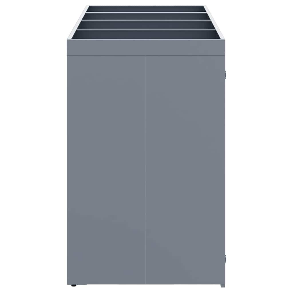 Úložný Box Na 4 Popelnice Světle Šedá 272 X 77,5 X 121,5 Cm
