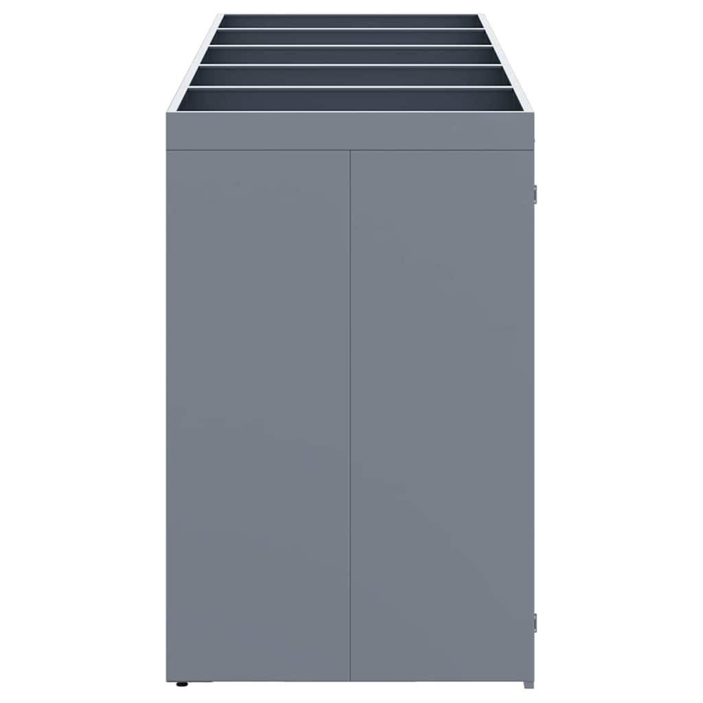 Úložný Box Na 5 Popelnic Světle Šedá 340 X 77,5 X 121,5 Cm