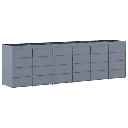 Úložný Box Na 6 Popelnic Světle Šedá 408 X 77,5 X 121,5 Cm