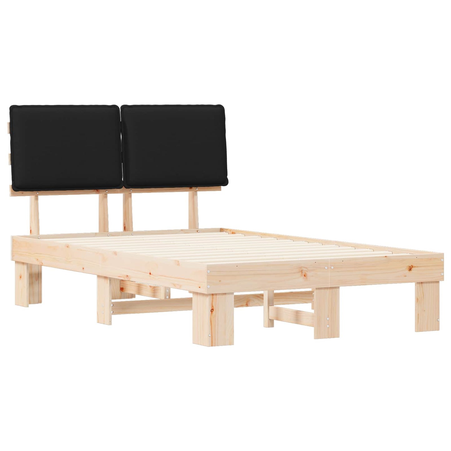 Rám Postele S Čalouněným Čelem S Čelo Černá 120 X 200 Cm