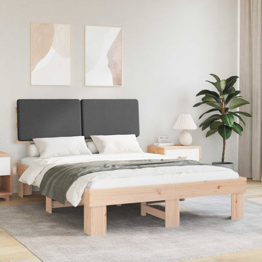 Rám Postele S Čalouněným Čelem S Čelo Tmavě Šedá 150 X 200 Cm