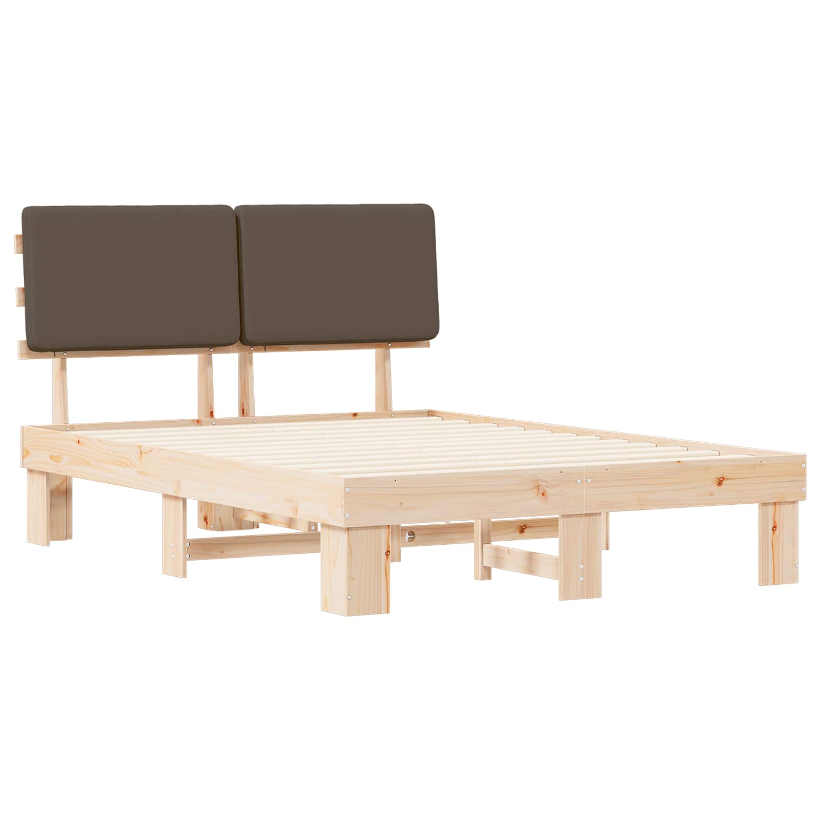 Rám Postele S Čalouněným Čelem S Čelo Taupe 150 X 200 Cm