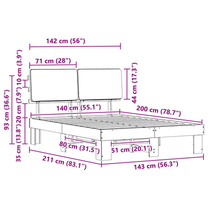 Rám Postele S Čalouněným Čelem S Čelo Světle Šedá 140 X 200 Cm