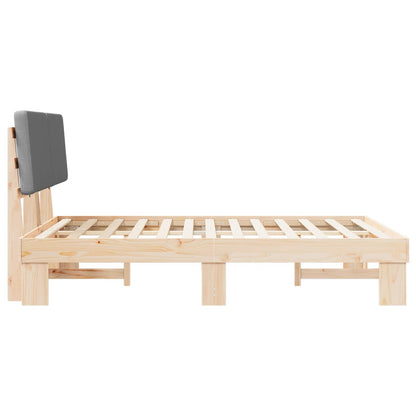 Rám Postele S Čalouněným Čelem S Čelo Světle Šedá 140 X 190 Cm