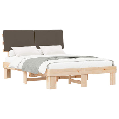 Rám Postele S Čalouněným Čelem S Čelo Taupe 135 X 190 Cm