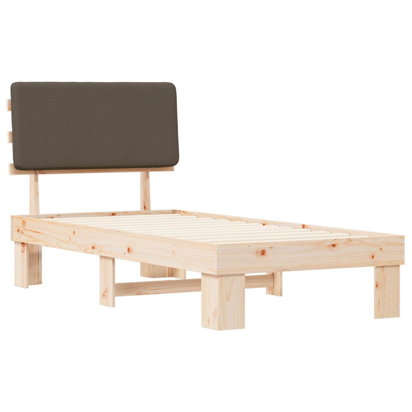 Rám Postele S Čalouněným Čelem S Čelo Taupe 90 X 200 Cm