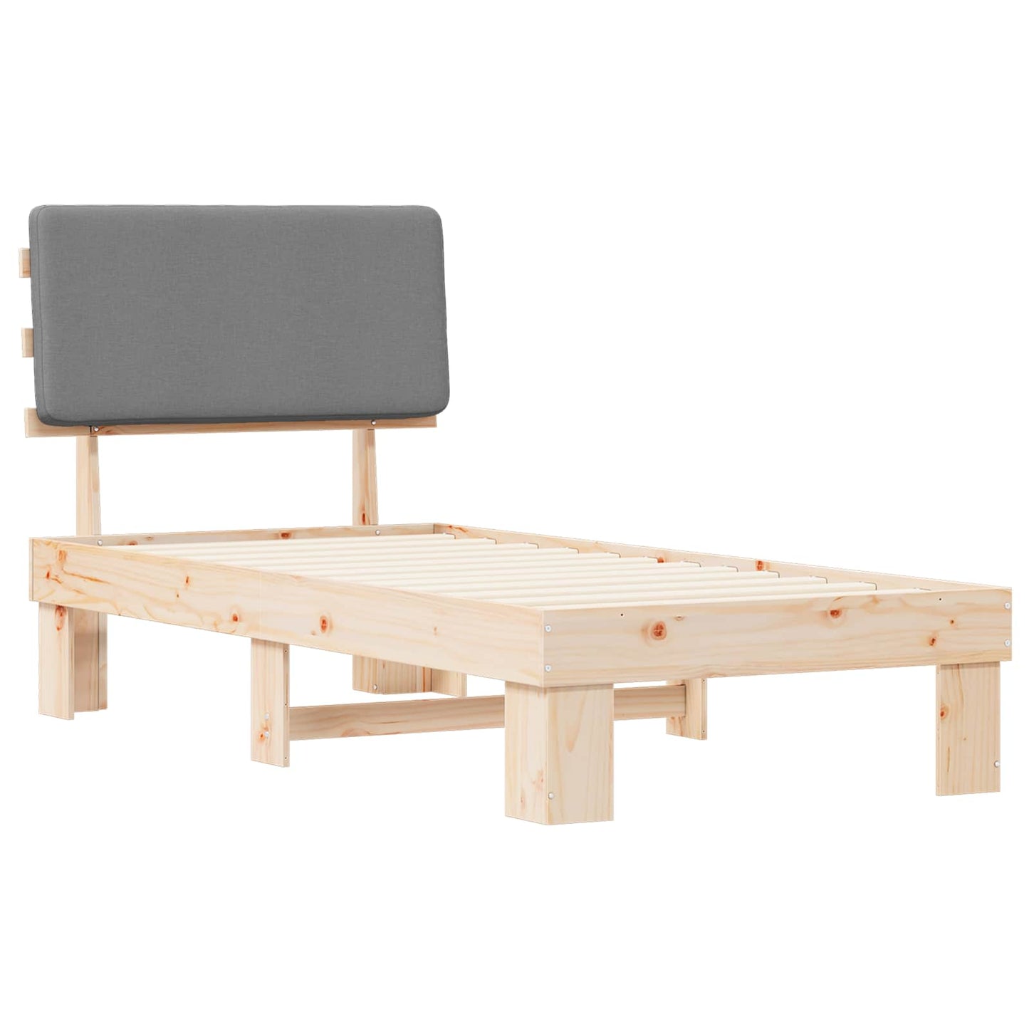 Rám Postele S Čalouněným Čelem S Čelo Světle Šedá 80 X 200 Cm