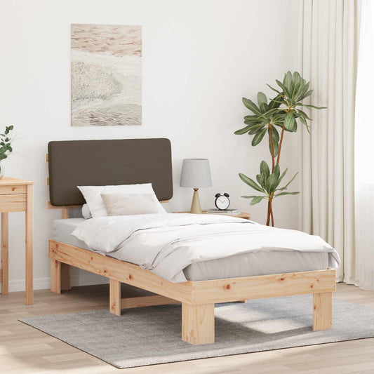 Rám Postele S Čalouněným Čelem S Čelo Taupe 90 X 190 Cm