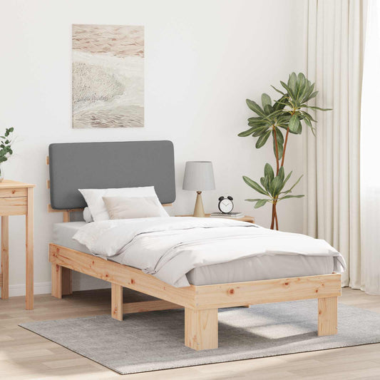 Rám Postele S Čalouněným Čelem S Čelo Světle Šedá 75 X 190 Cm