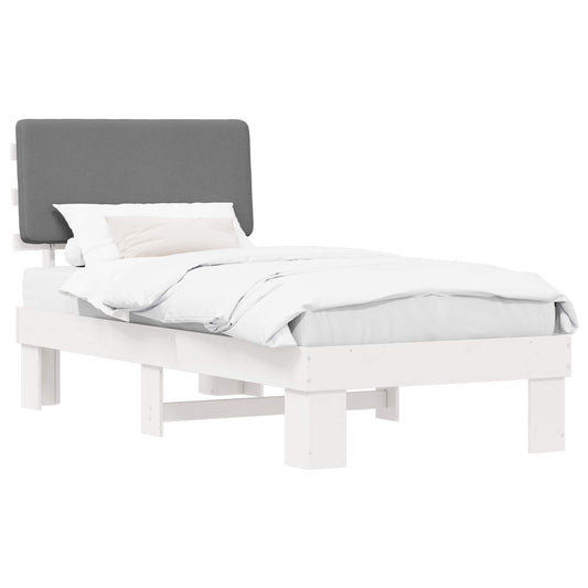 Rám Postele S Čalouněným Čelem S Čelo Světle Šedá 75 X 190 Cm