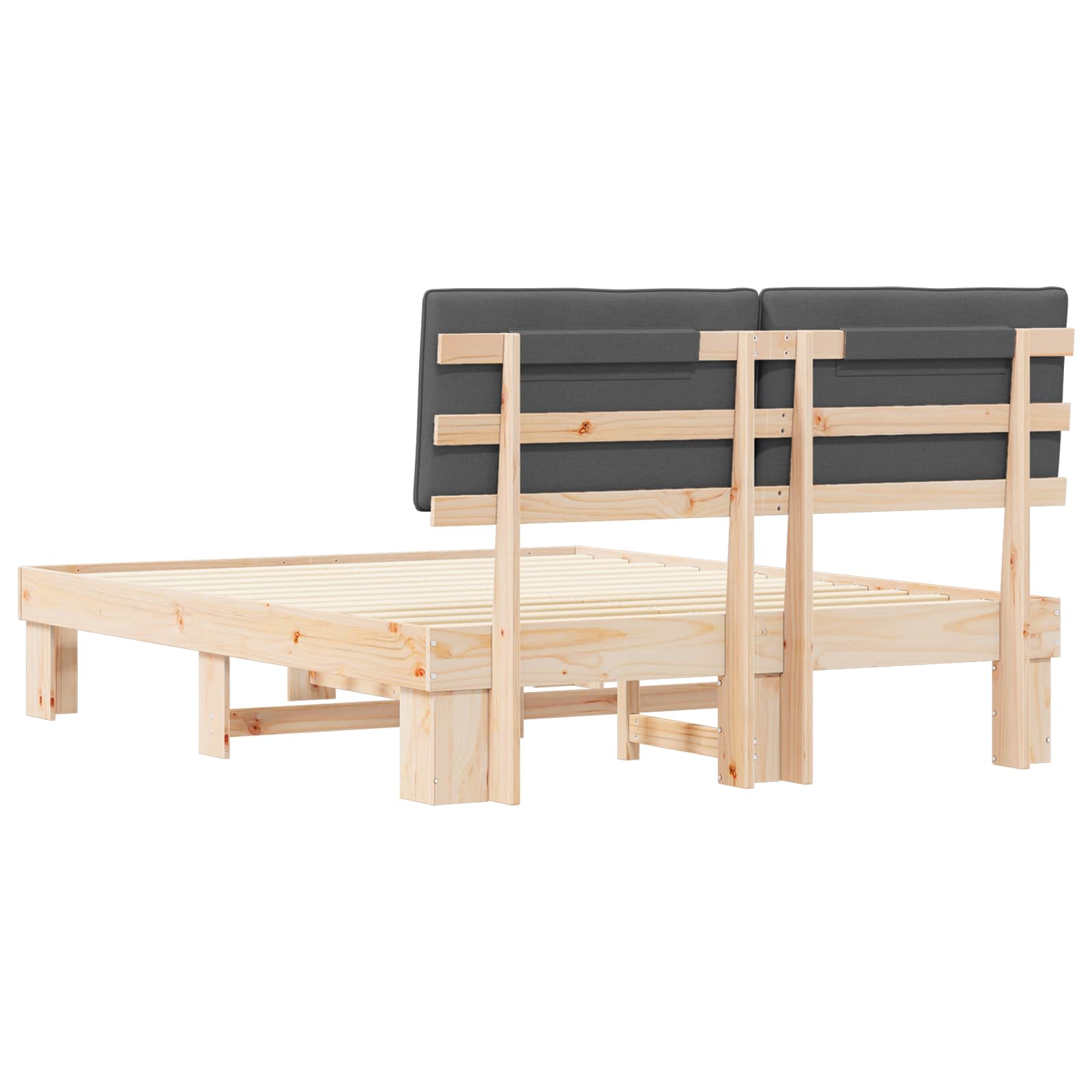 Rám Postele S Čalouněným Čelem S Čelo Tmavě Šedá 160 X 200 Cm