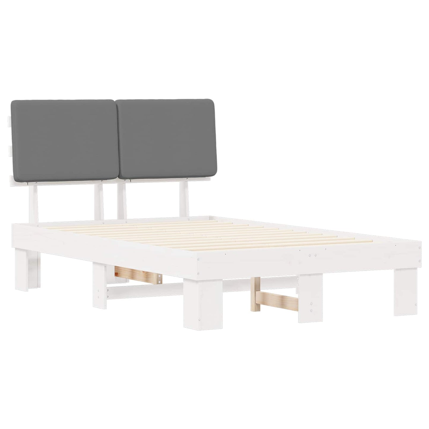 Rám Postele S Čalouněným Čelem S Čelo Světle Šedá 120 X 200 Cm