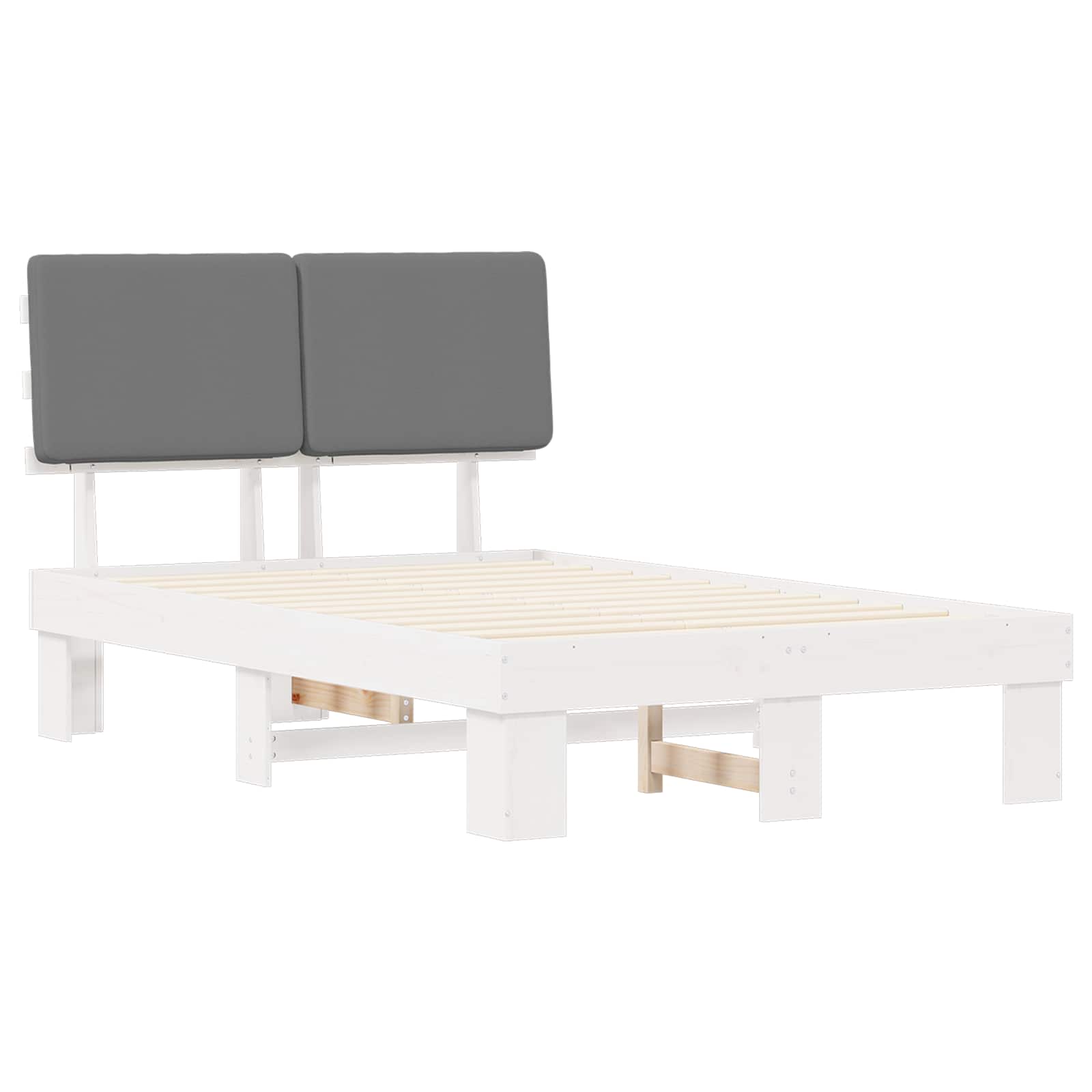 Rám Postele S Čalouněným Čelem S Čelo Světle Šedá 120 X 200 Cm