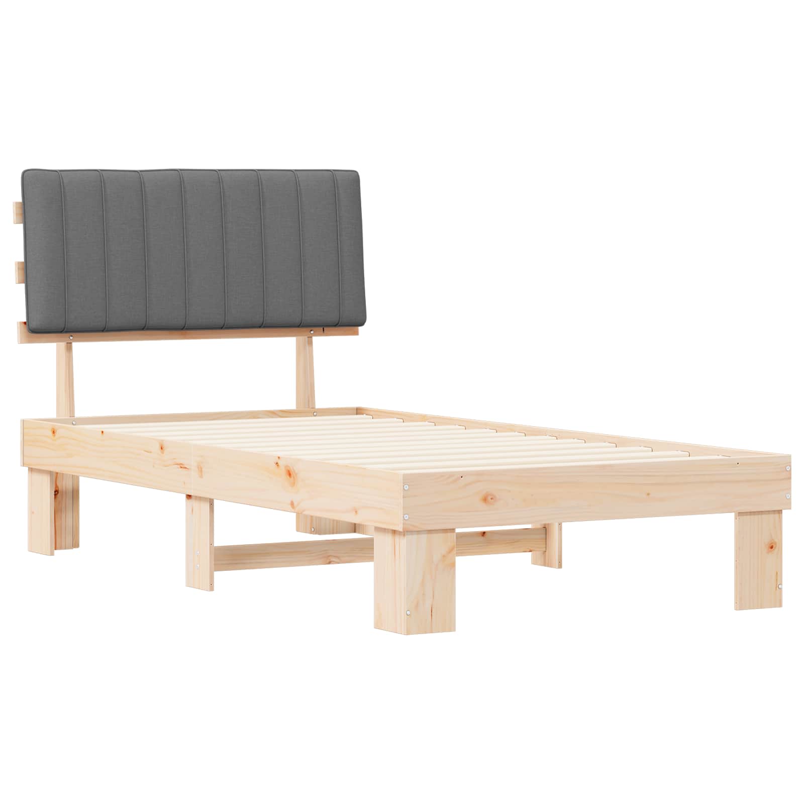 Rám Postele S Čalouněným Čelem S Čelo Světle Šedá 100 X 200 Cm