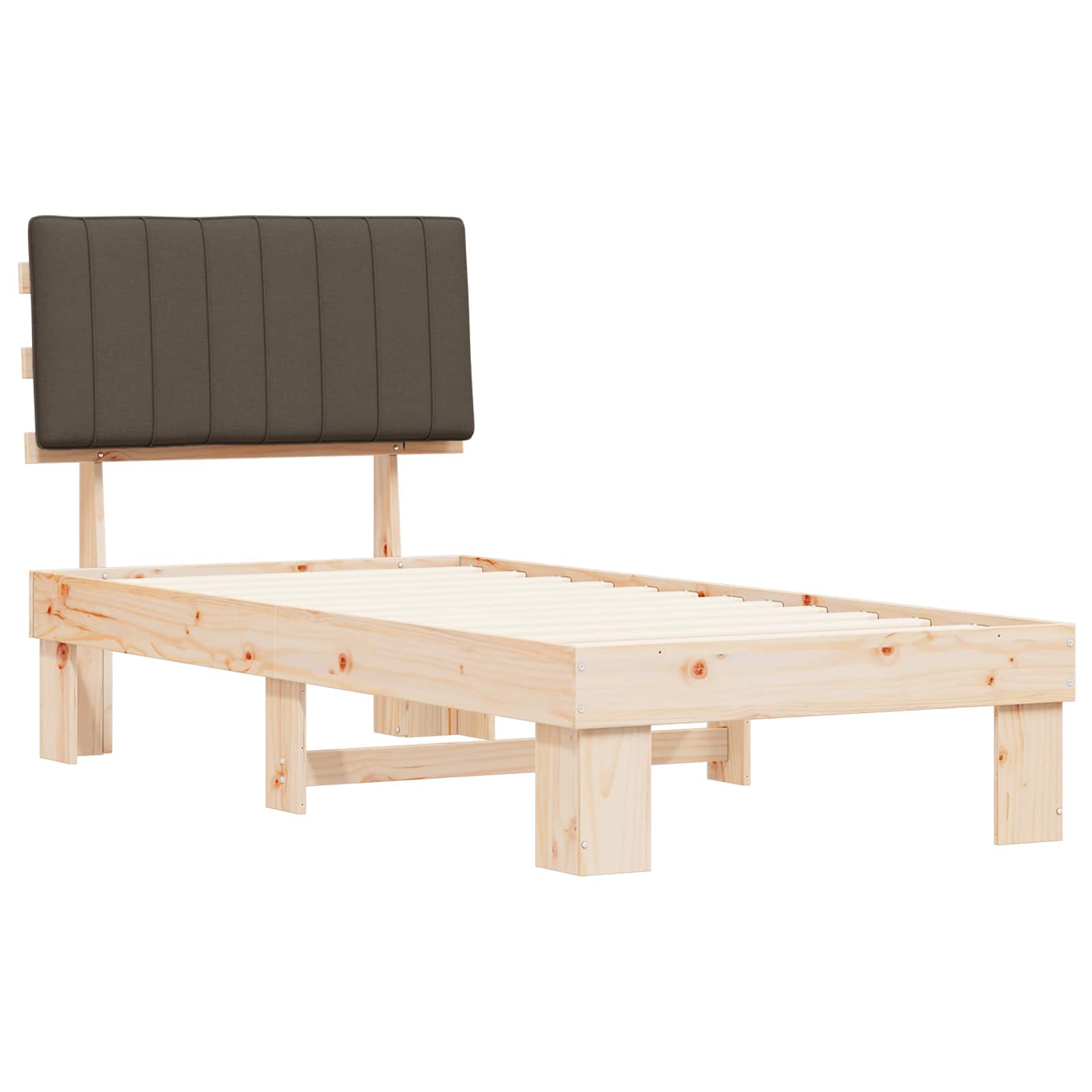 Rám Postele S Čalouněným Čelem S Čelo Taupe 90 X 200 Cm