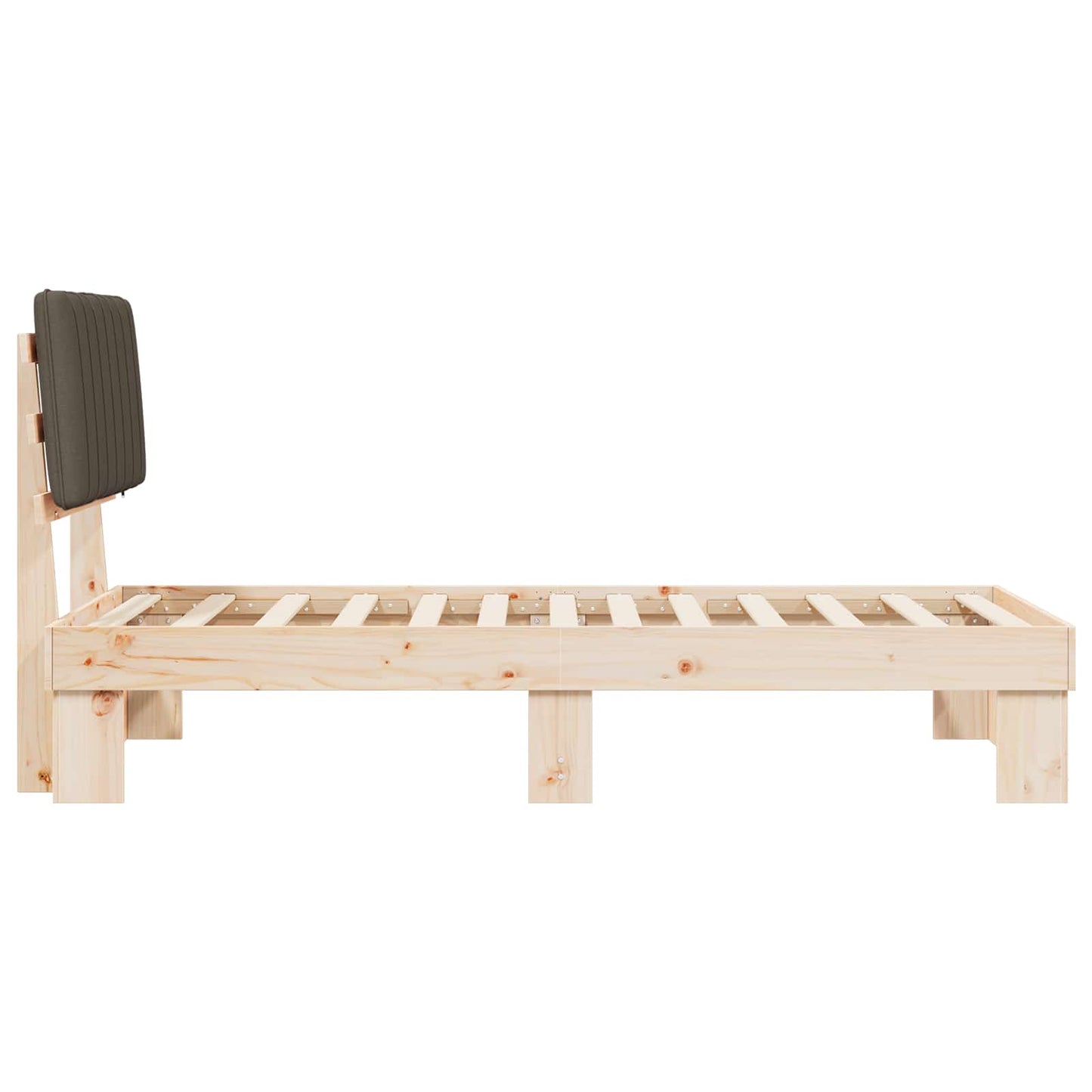 Rám Postele S Čalouněným Čelem S Čelo Taupe 90 X 200 Cm